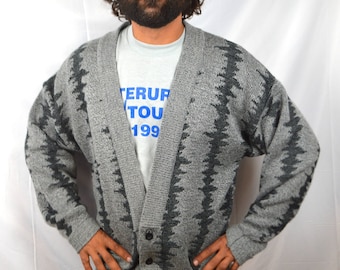 Vintage 80s Jed Gray 80s Cardigan Saved by the Bell Sweater