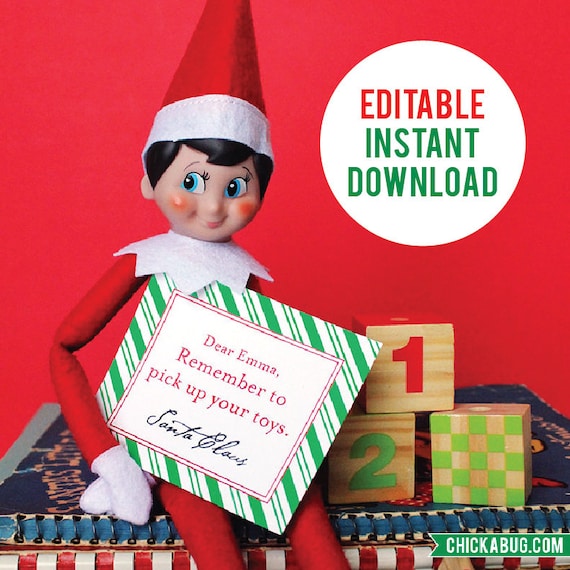 INSTANT DOWNLOAD Notes from Santa - **Editable** - A sweet, personalized DIY printable for Christmas! Il_570xn