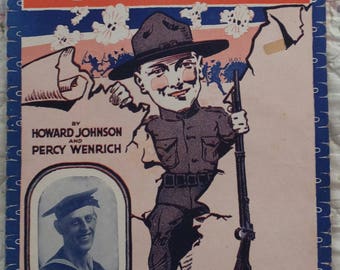 1917 WWI Where Do We Go From Here Howard Johnson Percy Wenrich Song Book Sheet Music