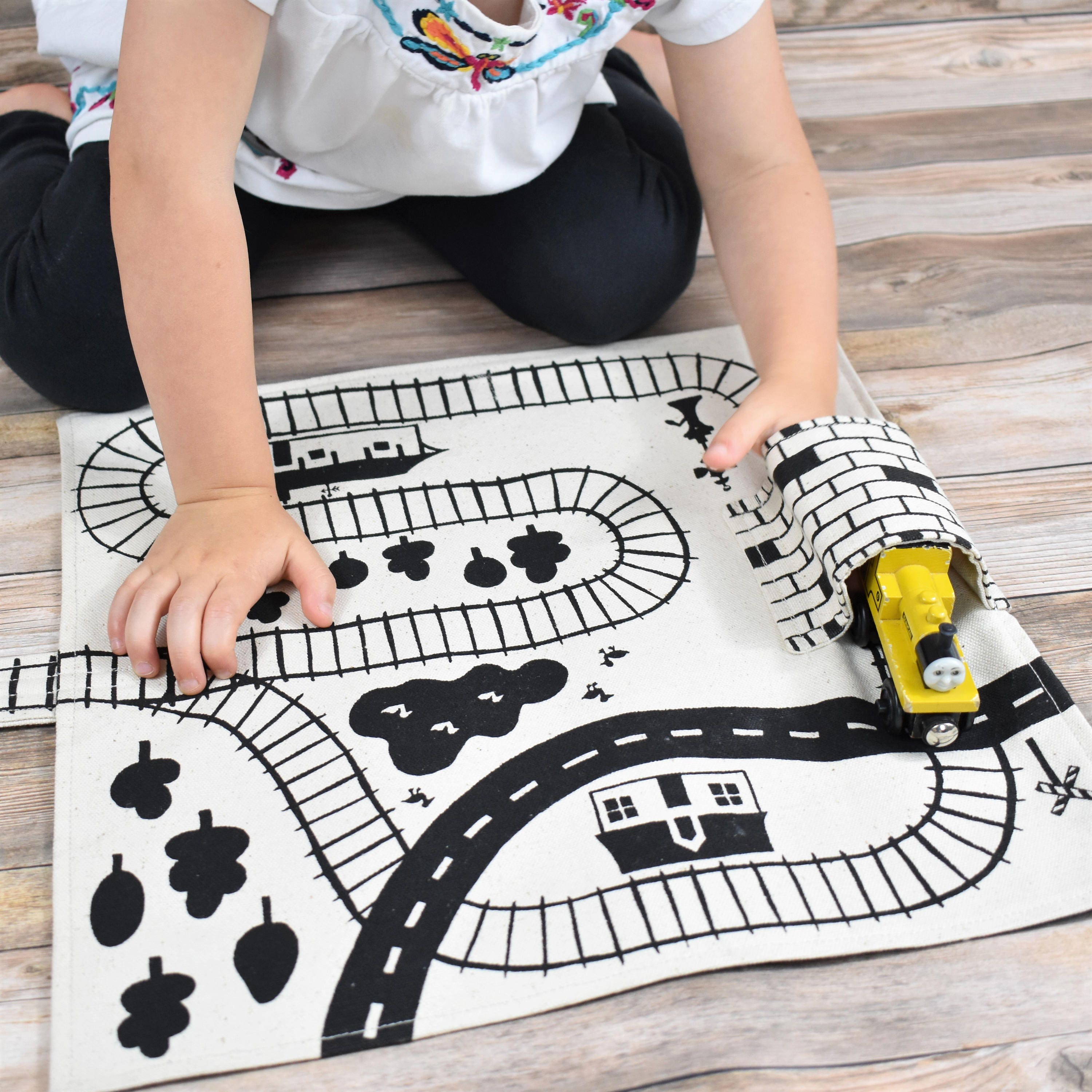 Train Playmat Organic Train Play Mat Train Track Train