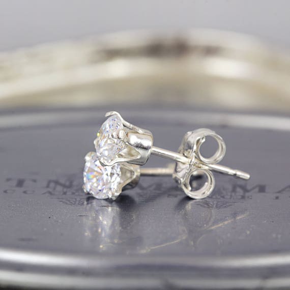CZ Wedding Studs - Bridal Earrings - Tiny Stud Earrings - Earrings For Bridesmaids - Simple Studs - Sparkly Wedding Earrings