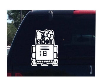 R2D2 Hello Kitty Star Wars Car Decal
