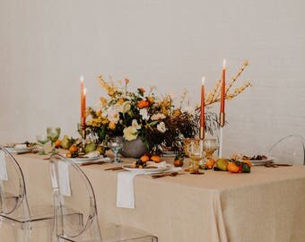 Vintage Thick Weave Collection - Tablecloth (Available in 25 colors)
