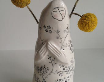 Ceramic Russian Doll Botanical Vase