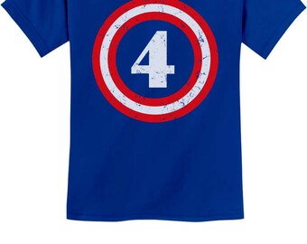 Captain 4th Birthday - Gift for Four Years Old Youth Kids T-Shirt