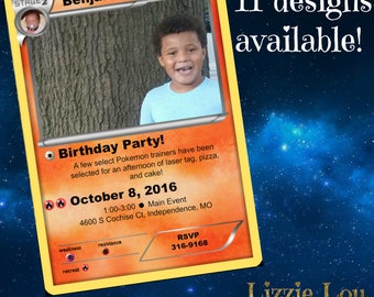 Custom Pokemon Card Invitation
