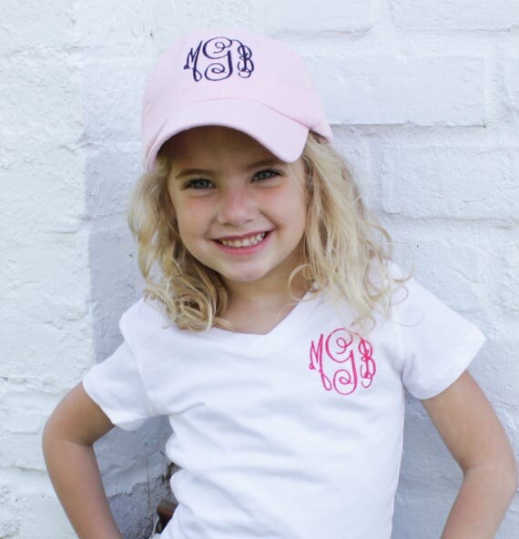 Youth Monogrammed Baseball Cap Monogram Toddler Hat