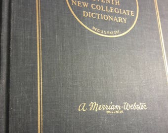 1970 Webster's Dictionary - New Collegiate - Collectible Vintage Dictionaries - 1970's - Old Books for Decoration - Decorating - 70s Antique