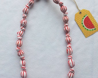 fabric, original and colorful necklace