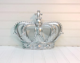 Silver Crown/Crown/Nursery Decor/Shabby Chic/Glam/Teen Room/Wall Decor/Princess/Royal/Crown Wall Decor/Crown Canopy/Queen