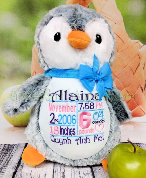 Gray Penguin plush plushie stuffed stuffie animal 13