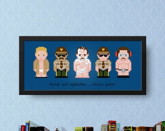 Super Troopers Movies Quotes Cross Stitch Pattern | Swear Counted Cross Stitch Chart | Pixel Art Xstitch | DIY Gift Ideas For Men | Cinema