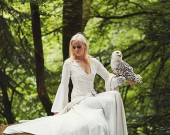 robe elfique blanche