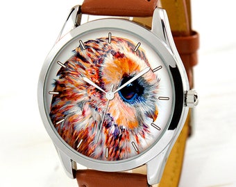Owl Watch - Owl Lover Gift - Men's Watch - Women Watches - Birthday Gift - Anniversary Gifts for Girlfriend - Best Friend Gift - Women Gifts