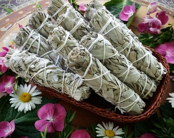 white sage stick, smudge stick, sage stick, sage for smudging, crystal cleanser, sage, white sage