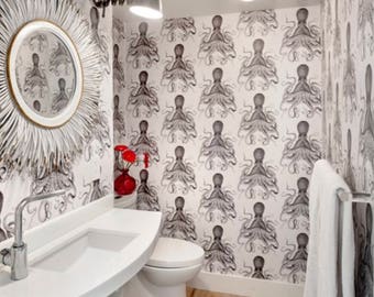 Gradient Mountain Scenery peel and stick Wallpaper