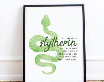 Harry Potter 'Slytherin' Printable INSTANT DOWNLOAD