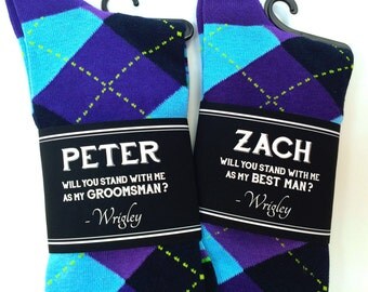 Will You Be My Groomsman Gift / Asking Best Man Asking Groomsmen / Groomsmen Socks Mens Wedding Socks / Will you be in the Wedding Party