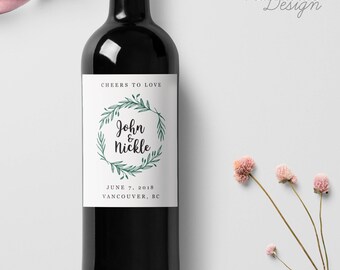 wedding wine label