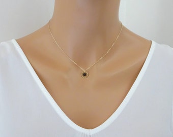 Karma necklace, Lava Stone Necklace, Lava Diffuser pendant, Oil Diffuser Necklace, Aromatherapy jewelry, Essential Oil Lava rock necklace