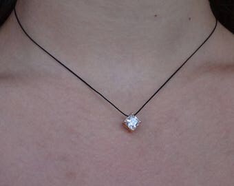 Crystal Necklace Crystal Pendant Neklace Swarovski Crystal Crystal Jewelry Delicate Necklace Thin Necklace Everyday Necklace Crystal Choker