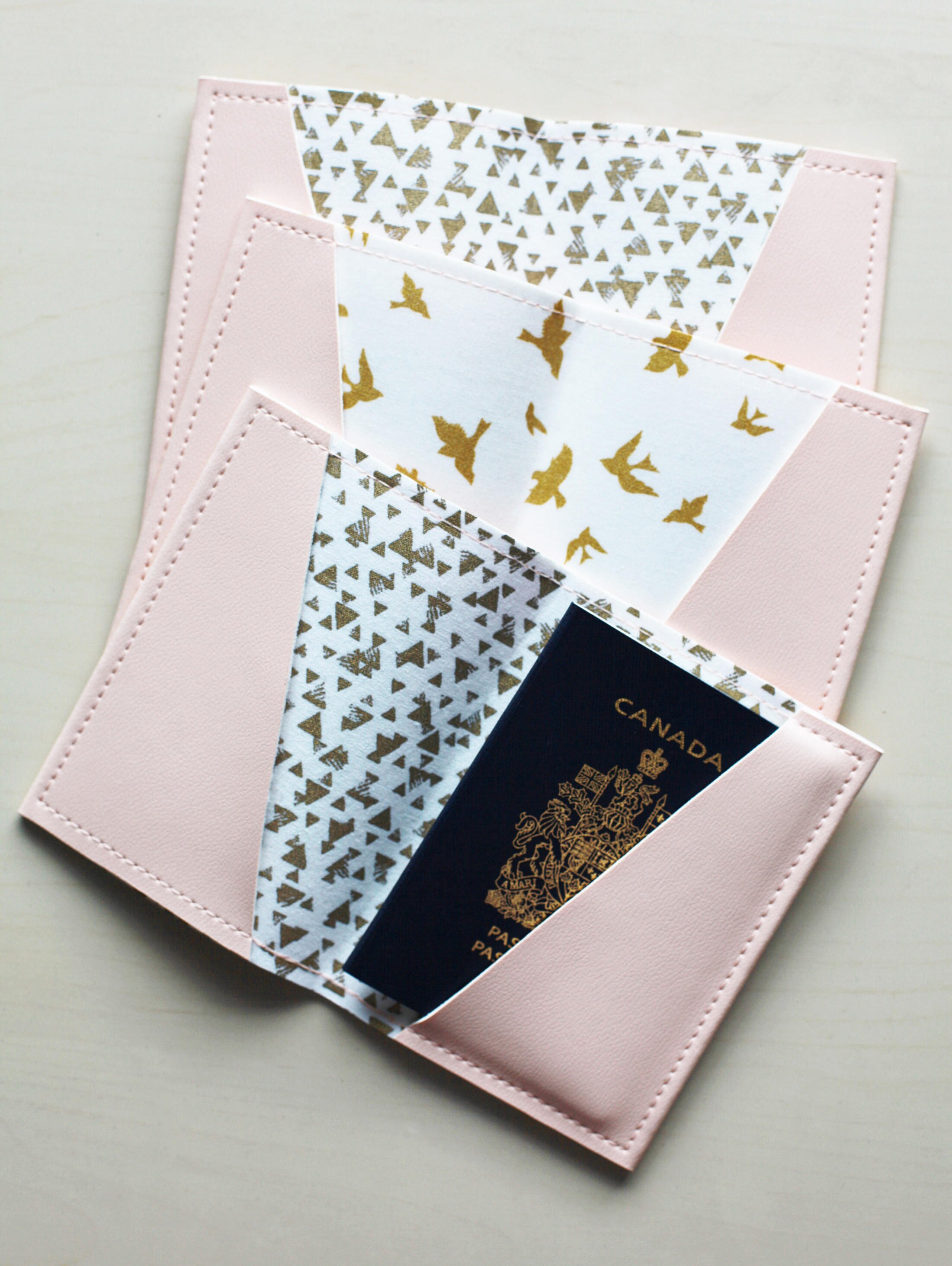 Pink passport holder passport case vinyl passport holder