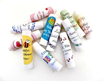 Organic Lip Balm Favors, Personalized Favors, Personalized Baby Shower Favors, Personalized Wedding Favors, Bridal Shower Favors