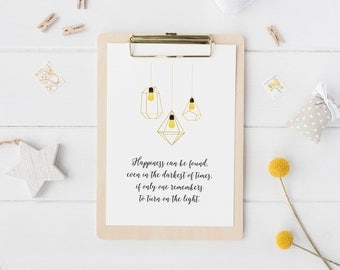 harry potter quote print happiness can be found albus