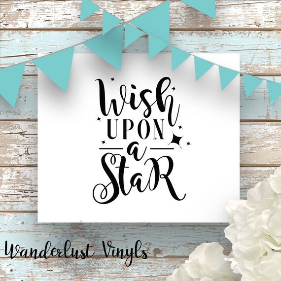 Wish Upon a Star Decal Nursery Decal Girly Decal