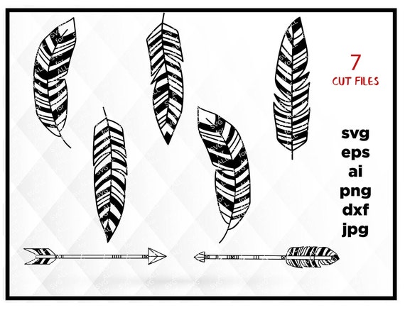 Download Boho feathers SVG Arrows SVG Tribal Feathers Feather svg