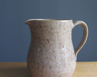 Speckled pottery pitcher, handmade ceramic pitcher, earthtone water pitcher, unique vase, pottery jug, housewarming gift