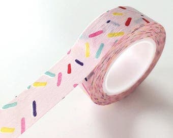 Pink Sprinkles Washi Tape planner sticker tape packaging