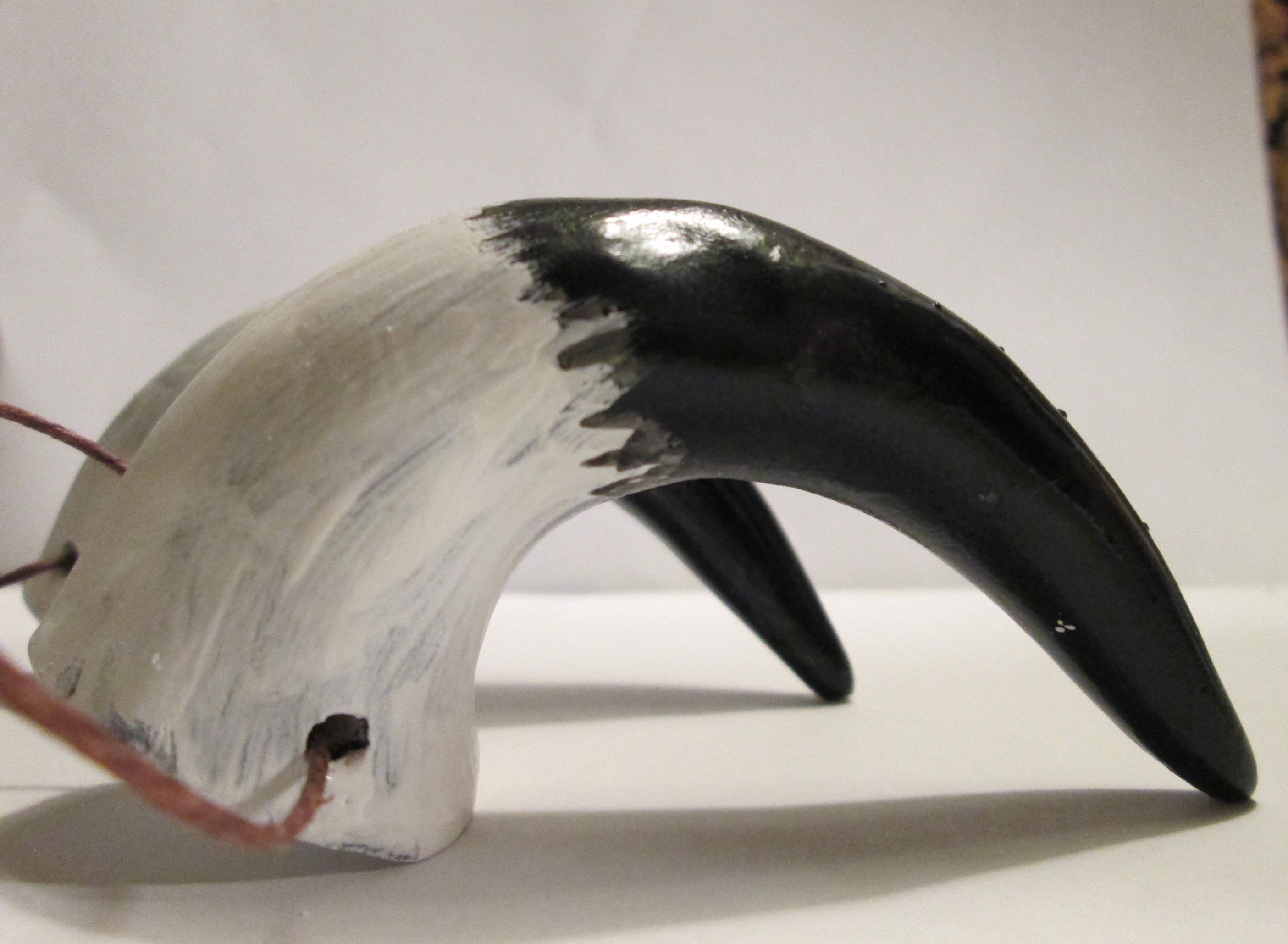 4 Small bull horns smooth curved costume horns