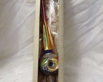 Christmas Ornamenr Vintage Glass Tree Topper from Poland