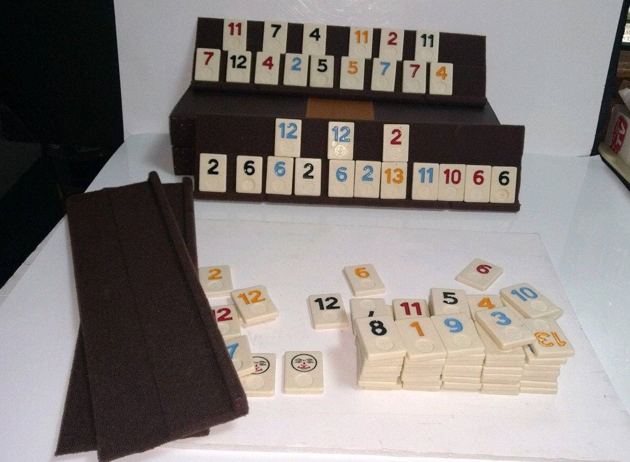 Vintage RUMI BLOK Rummikub The Happy Face Game In