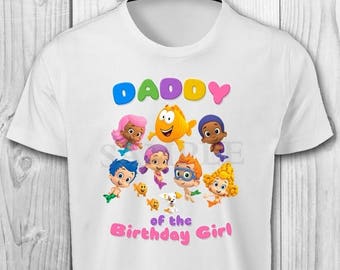 ARCHIVO DIGITAL - burbuja lebistes Daddy de la cumpleañera - burbuja lebistes hierro en transferencia - burbuja lebistes camisa de cumpleaños para imprimir