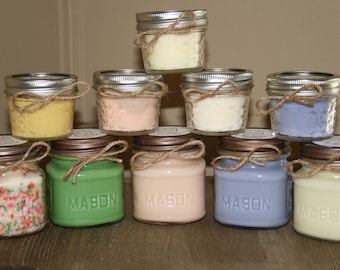 Soy Candles, 8 oz, You Pick Scent, Mason Jar Candles, Hand Poured Candle, Soy Candles Handmade, 8 oz Candle, Strong Scented Candles, Gifts