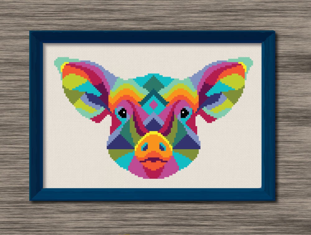 Pig Face PDF Cross Stitch Pattern