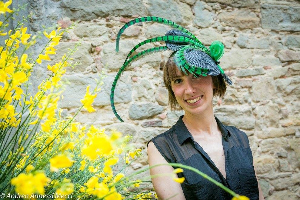 Green Fascinator Selected at London Hat Week Oct 2016 Royal