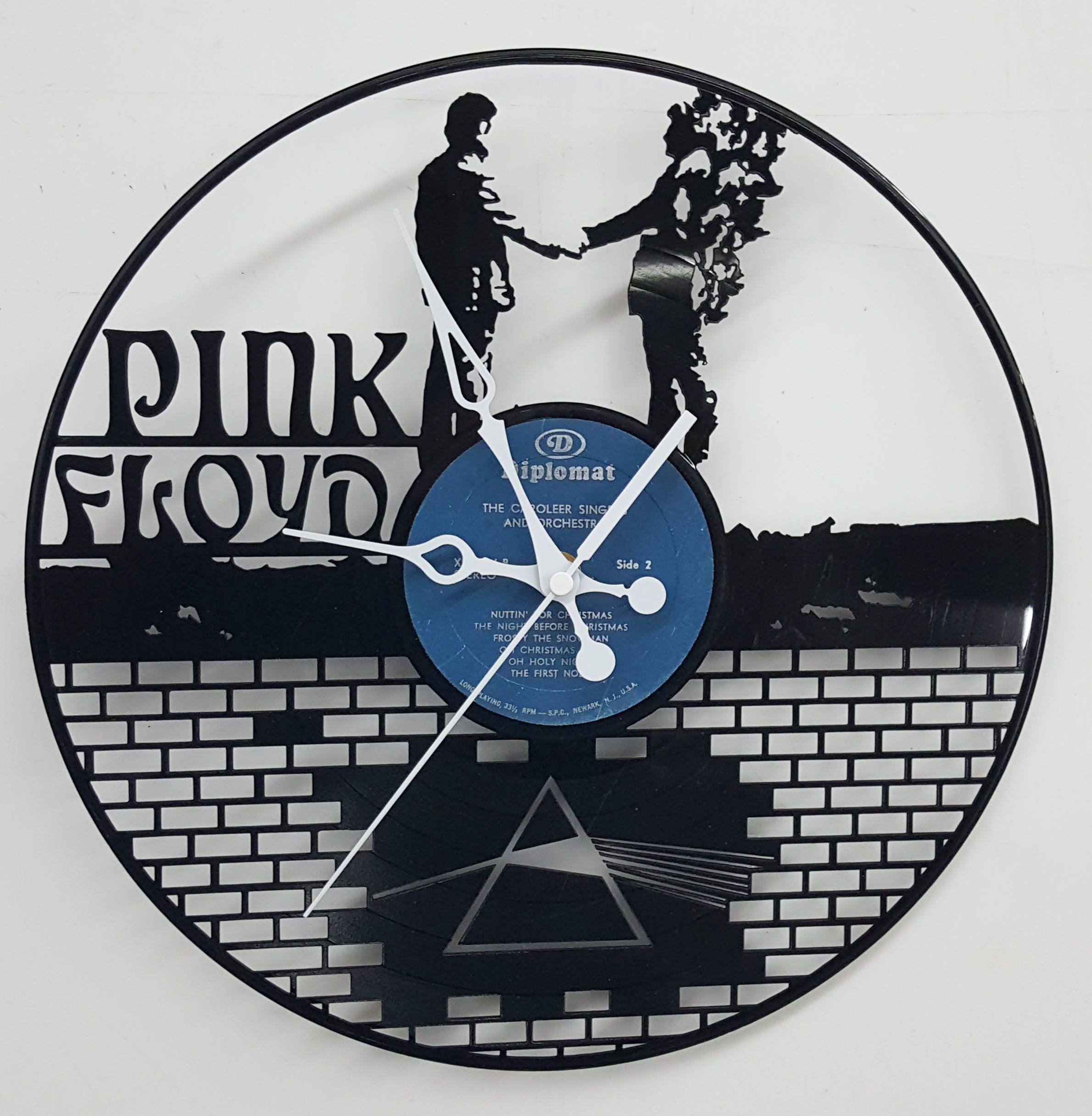 Pink Floyd The Wall Art pink floyd vinyl record clock, pink floyd the wall clock, custom Pink Floyd The Wall Art pink floyd vinyl record clock, pink floyd the wall clock, custom