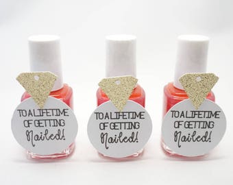 Bachelorette Party Favors//Nail Polish Favor//To A Lifetime of