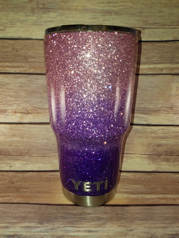 glitter yeti / lavender to lilac to purple glitter ombre yeti