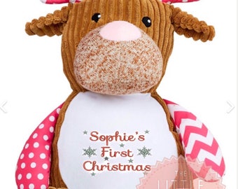 pink reindeer plush