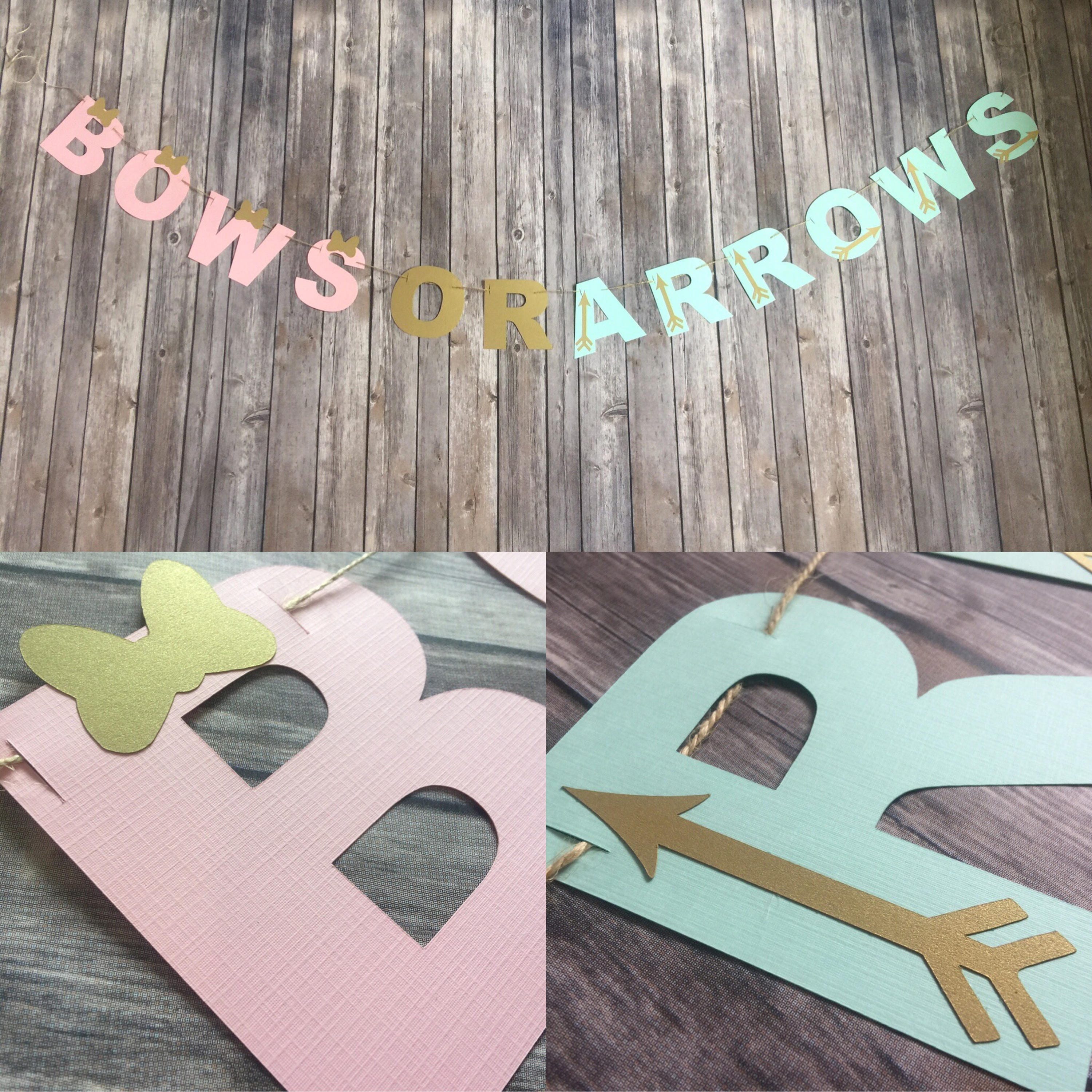 Bows or Arrows Boho Gender Reveal banner