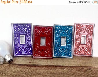 ON SALE Light Switch Cover - French Country Decor - Light Switch Plate - Shabby Chic Decor - Switch Plate Covers - Fleur de Lis - Lightswitc
