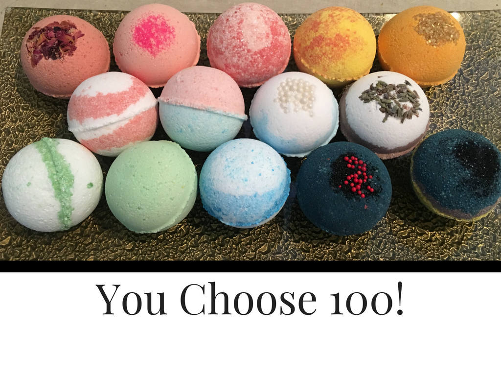 WHOLESALE 100 Bath Bombs FREE SHIPPING Bulk Bath Fizzies