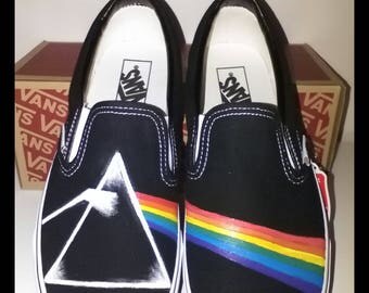 Vans Shoes hand painted Pink Floyd-Pink Foyd Custom Vans Shoes