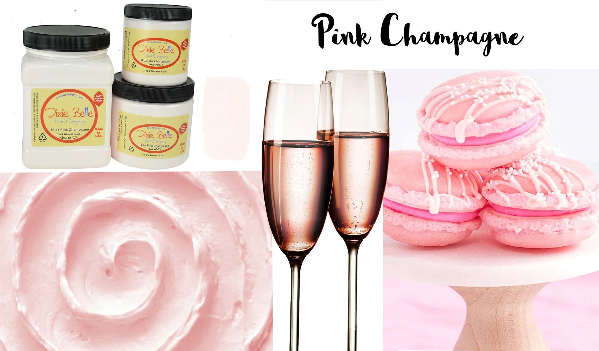 Pale Pink Chalk Paint, Pink Champagne, Dixie Belle Chalk Paint from