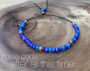after all this time || morse cose + seed bead jewelry + harry potter jewelry + custom bracelet + dainty + minimalist + friendship bracelet