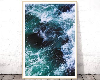 Ocean Print, Ocean Wall Art, Ocean Waves Print, Ocean Photography, Beach Decor, Ocean Art, Printable Art, Sea Print, Ocean Printable, Waves